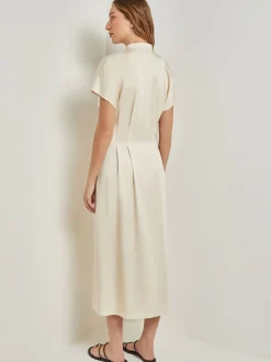 Misook Dresses|Midi Fit & Flare Dress - Dolman Sleeve Woven