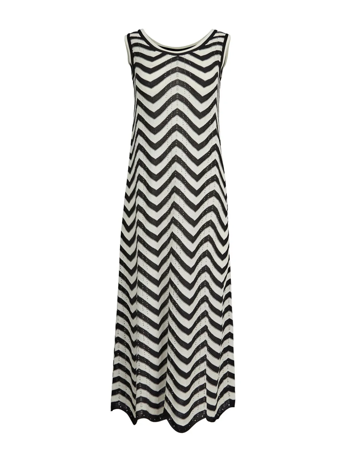 Misook Dresses|Midi Sheath Dress - Chevron Hem Intarsia Knit