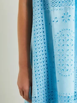 Misook Dresses|Midi Tent Dress - Sleeveless Eyelet Detailed Woven