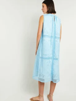 Misook Dresses|Midi Tent Dress - Sleeveless Eyelet Detailed Woven