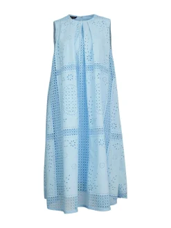 Misook Dresses|Midi Tent Dress - Sleeveless Eyelet Detailed Woven