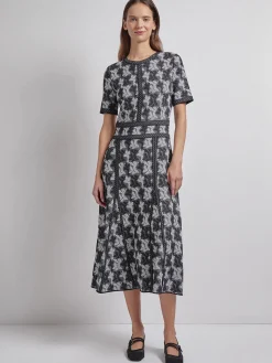Misook Dresses|Modern Fit & Flare Intarsia Knit Dress