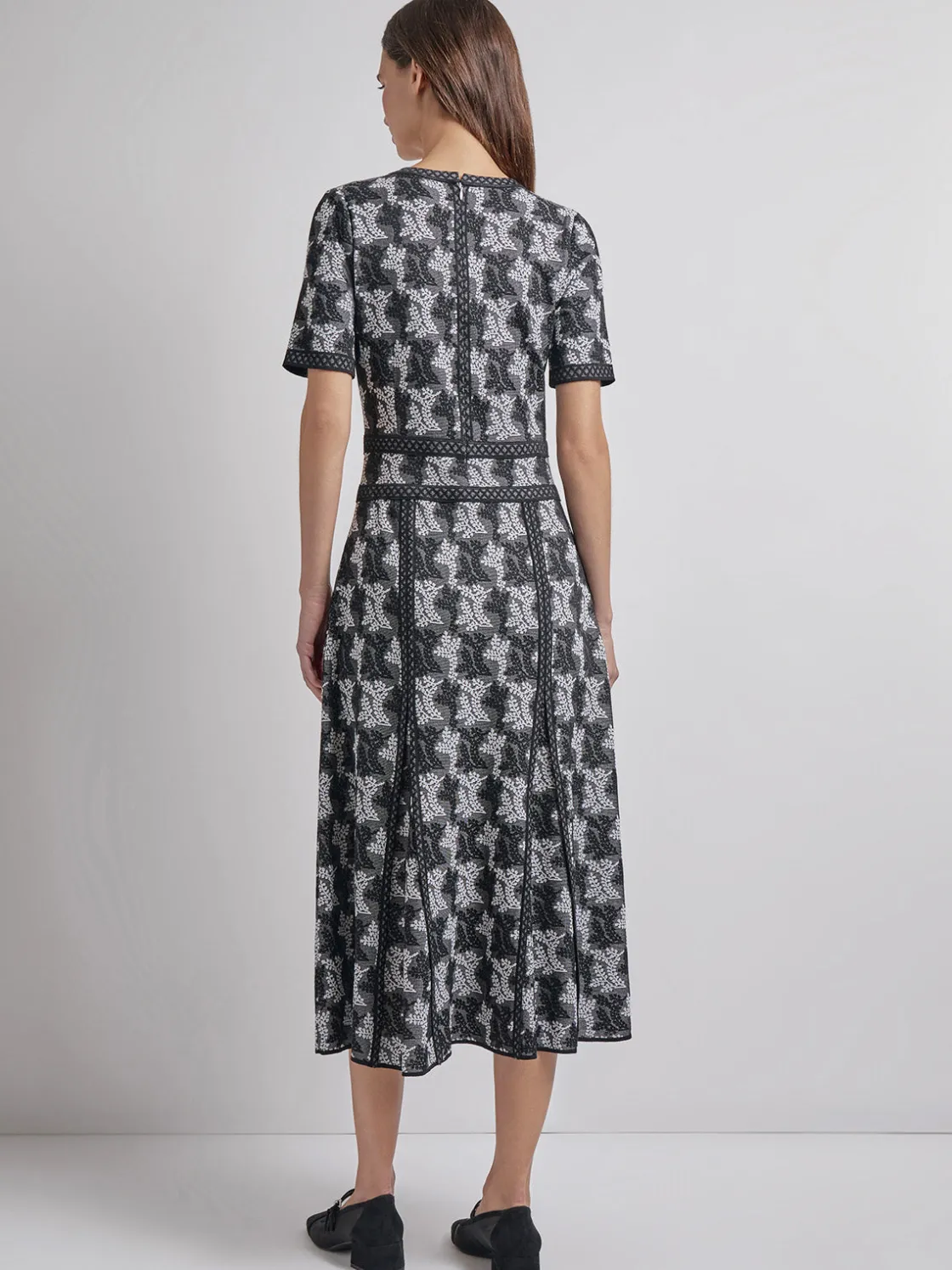 Misook Dresses|Modern Fit & Flare Intarsia Knit Dress
