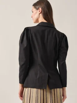 Misook Jackets & Coats|Modern Fit Beaded Applique Button Front Blazer
