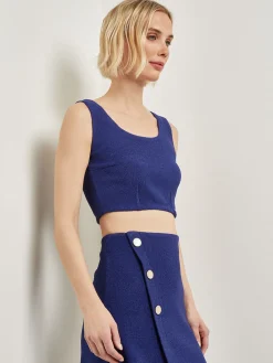 Misook Tops & Tees|Tanks|Modern Fit Boucle Knit Cropped Tank Top