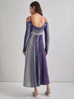 Misook Dresses|Modern Fit Empire Shimmer Lurex Knit Maxi Dress