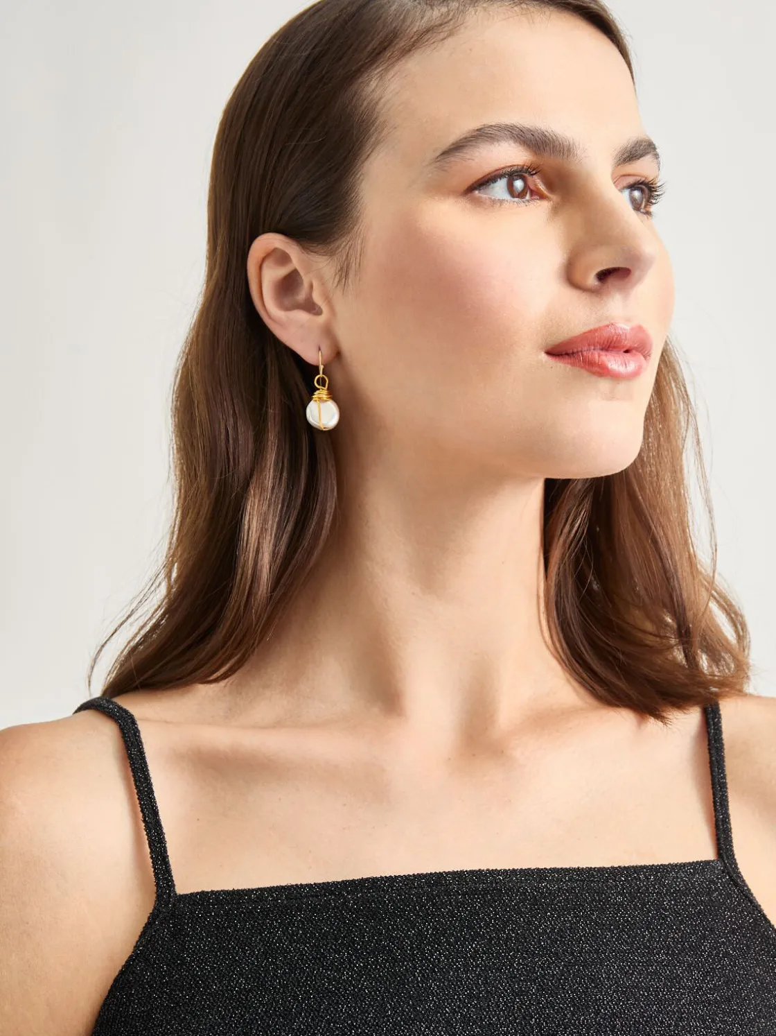 Misook Tops & Tees|Tanks|Modern Fit Ostrich Feather Trim Stretch Woven Tank