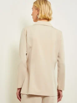 Misook Jackets & Coats|Modern Fit Single Button Jacket - Lace Tie Detail Woven