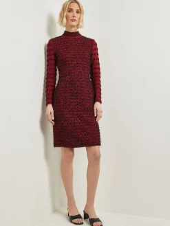Misook Dresses|Modern Fit Two-Tone Eyelash Knit Sheath Dress