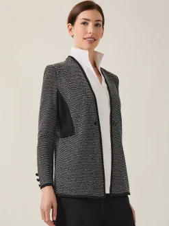 Misook Jackets & Coats|Open Neck Button Detail Blazer