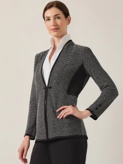 Misook Jackets & Coats|Open Neck Button Detail Blazer