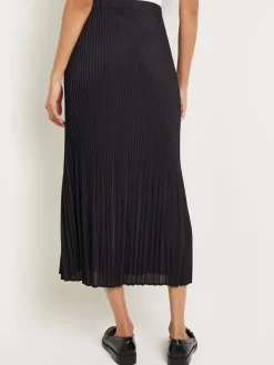 Misook Skirts|Pleated Crepe de Chine Maxi Skirt