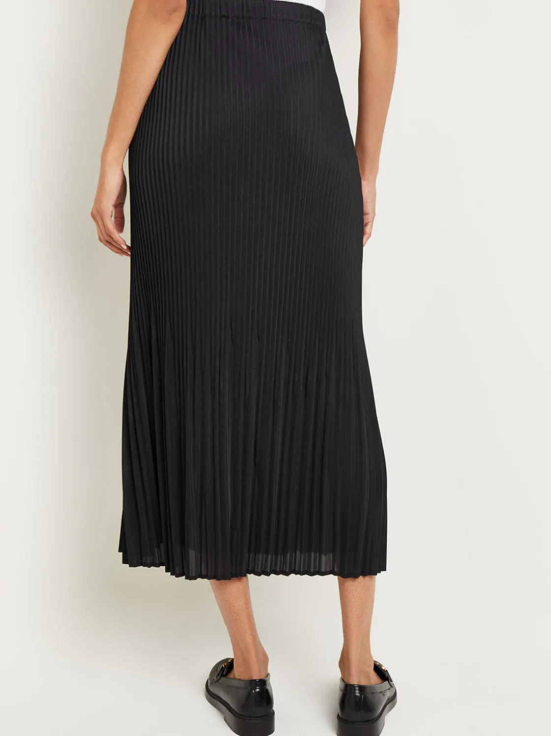 Misook Skirts|Pleated Crepe de Chine Maxi Skirt