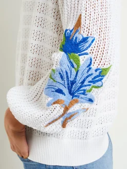 Misook Tops & Tees|Pointelle Top - Balloon Sleeve Sweater |