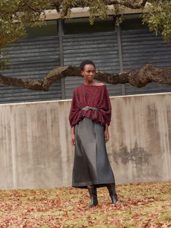 Misook Jackets & Coats|Relaxed Fit Two-Tone Eyelash Knit Poncho