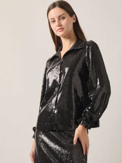Misook Blouses & Shirts|Tops & Tees|Sequin Novelty Woven Blouse