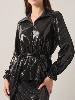 Misook Blouses & Shirts|Tops & Tees|Sequin Novelty Woven Blouse