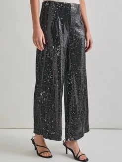Misook Pants & Shorts|Sequin Novelty Woven Wide Leg Pant