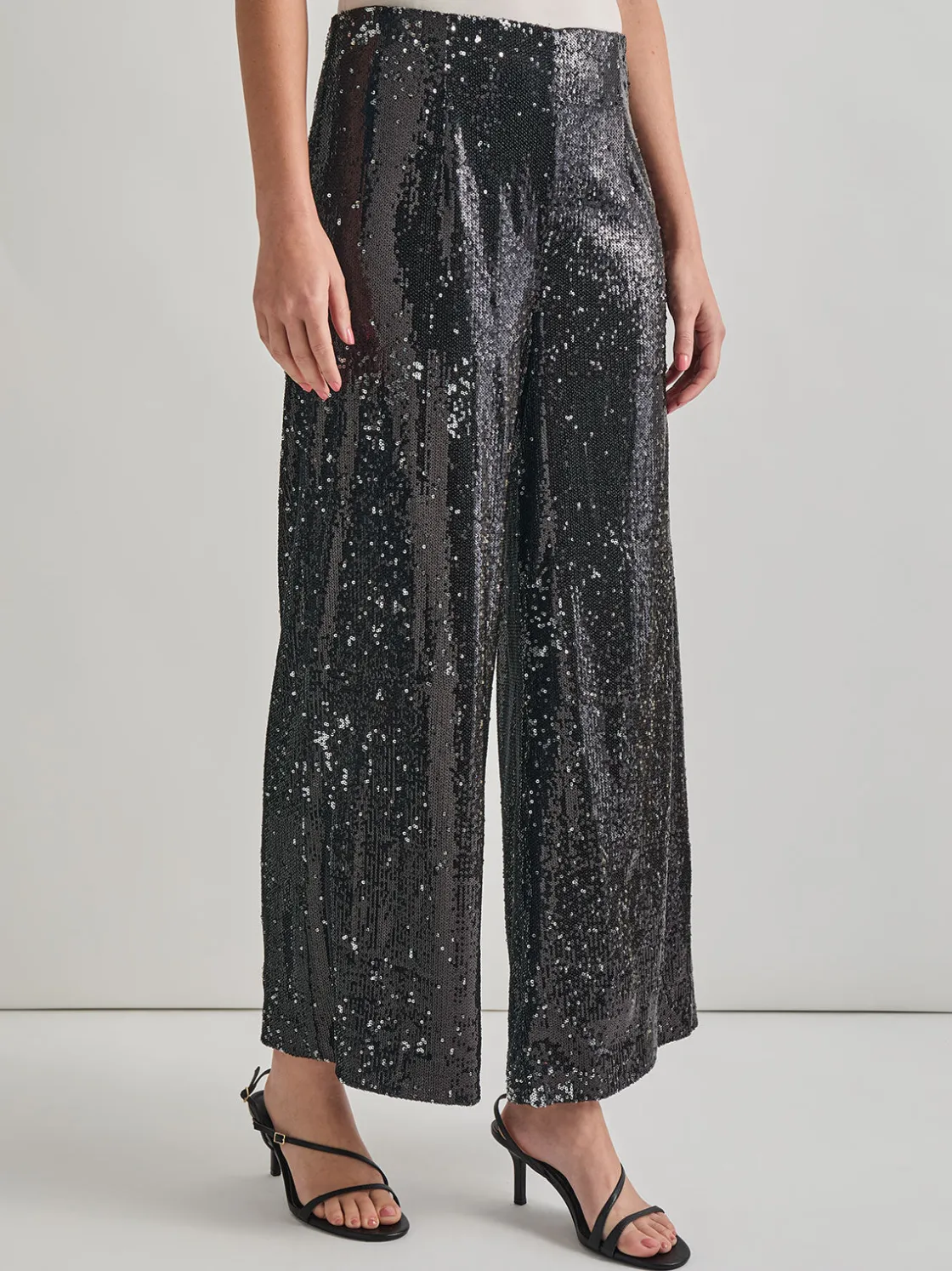 Misook Pants & Shorts|Sequin Novelty Woven Wide Leg Pant