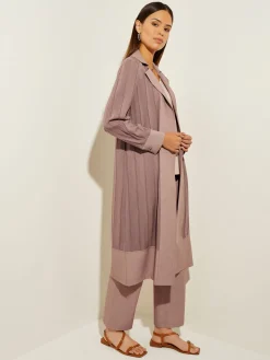 Misook Jackets & Coats|Sheer Duster - Long Brown Coat |