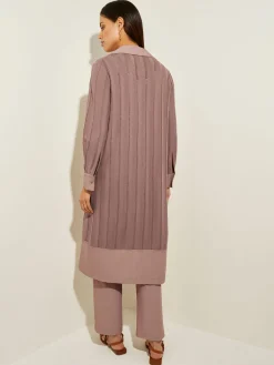 Misook Jackets & Coats|Sheer Duster - Long Brown Coat |