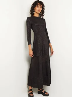 Misook Dresses|Shimmer Knit Maxi Dress