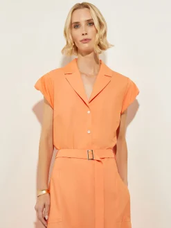 Misook Blouses & Shirts|Tops & Tees|Short Puff-Sleeve Poplin Blouse