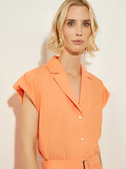 Misook Blouses & Shirts|Tops & Tees|Short Puff-Sleeve Poplin Blouse