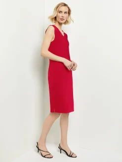 Misook Dresses|Sleeveless Sheath Knit Dress