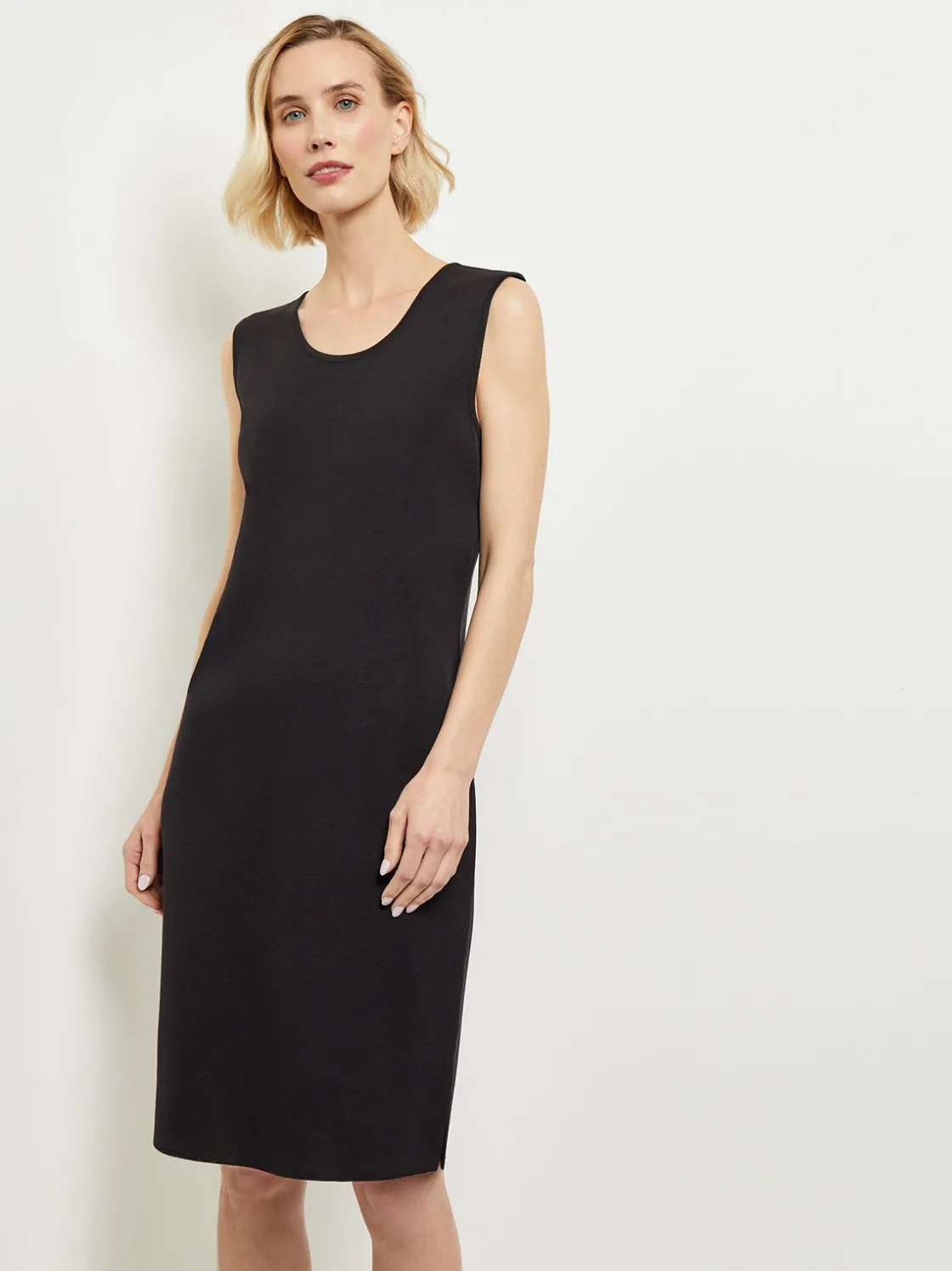 Misook Dresses|Sleeveless Sheath Knit Dress