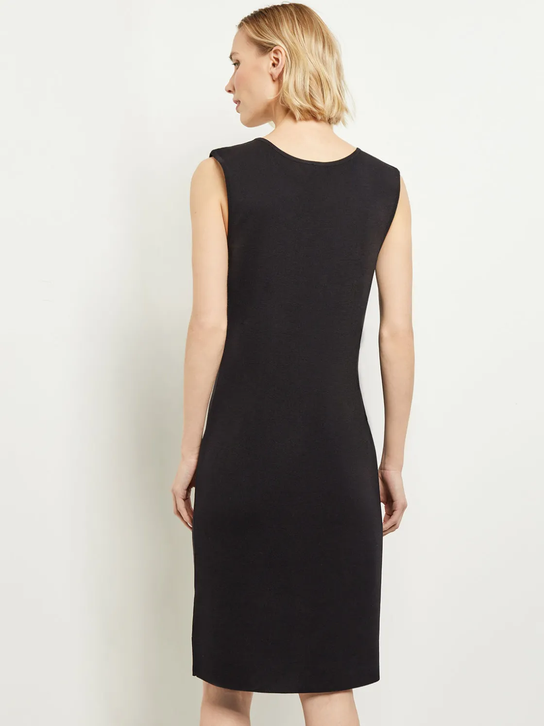 Misook Dresses|Sleeveless Sheath Knit Dress