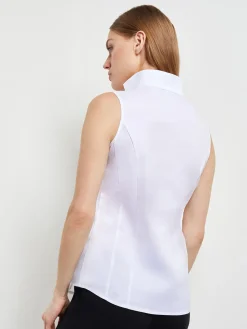 Misook Blouses & Shirts|Tops & Tees|Sleeveless Stretch Cotton Blouse
