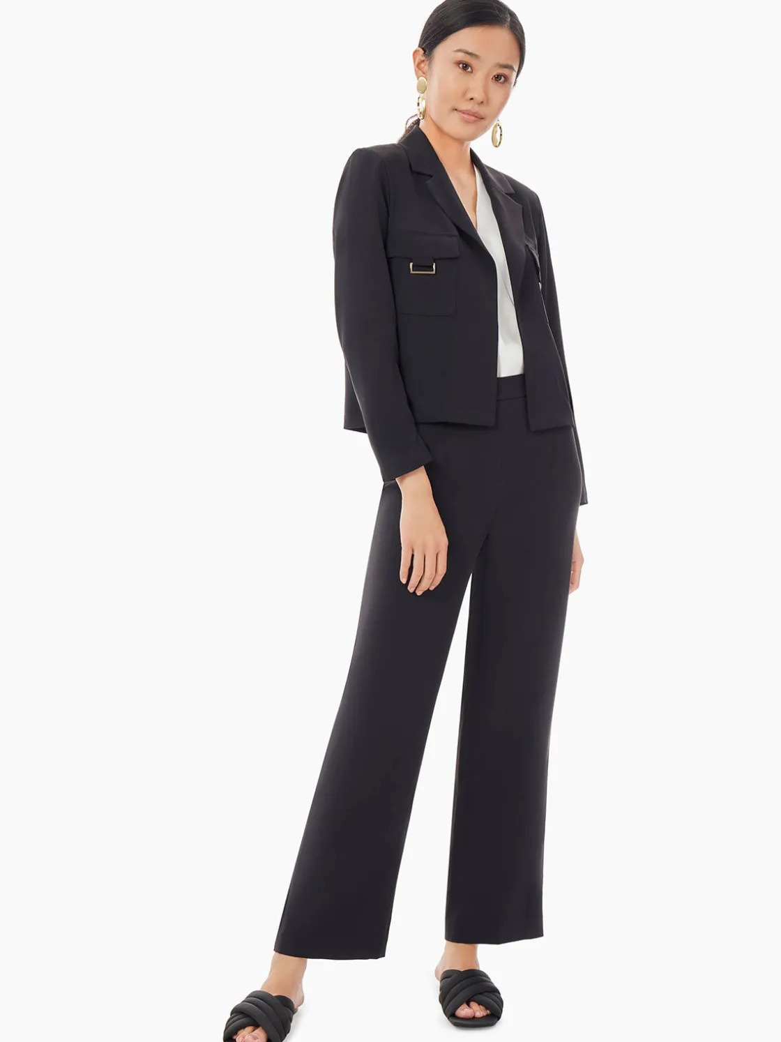 Misook Jackets & Coats|Soft Crepe Cropped Blazer