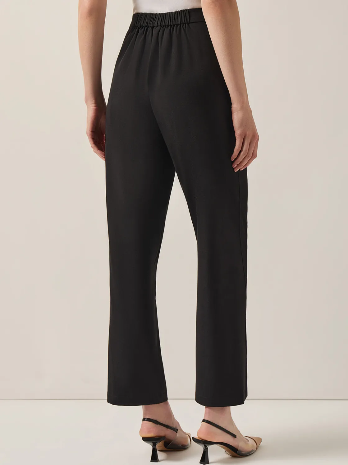 Misook Pants & Shorts|Split Hem Straight Leg Woven Pants