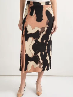 Misook Skirts|Straight Jacquard Soft Knit Midi Skirt