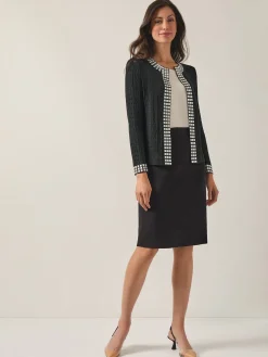 Misook Jackets & Coats|Studded Open Neck Jacket