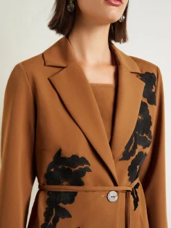 Misook Jackets & Coats|Tailored Fit Jacket - Embroidered Woven Twill