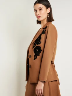 Misook Jackets & Coats|Tailored Fit Jacket - Embroidered Woven Twill