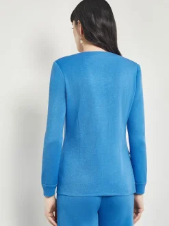 Misook Jackets & Coats|Tailored Fit Jacket - Ribbed Detail Flat Knit