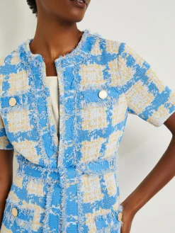 Misook Jackets & Coats|Tailored Fit Jacket - Windowpane Tweed Knit