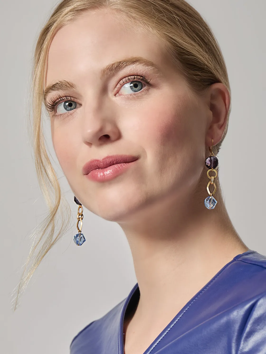 Misook Accessories|Earrings|Tanzanite and Light Blue Crystal Earrings