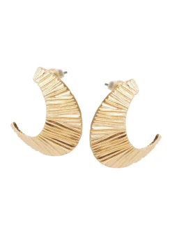 Misook Accessories|Earrings|Textured Warm Swoop Earrings