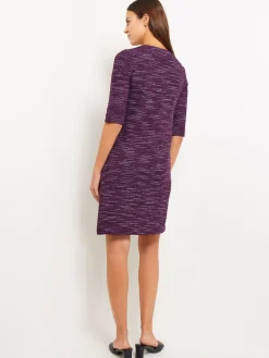 Misook Dresses|Tweed Knit Shift Dress with Pockets