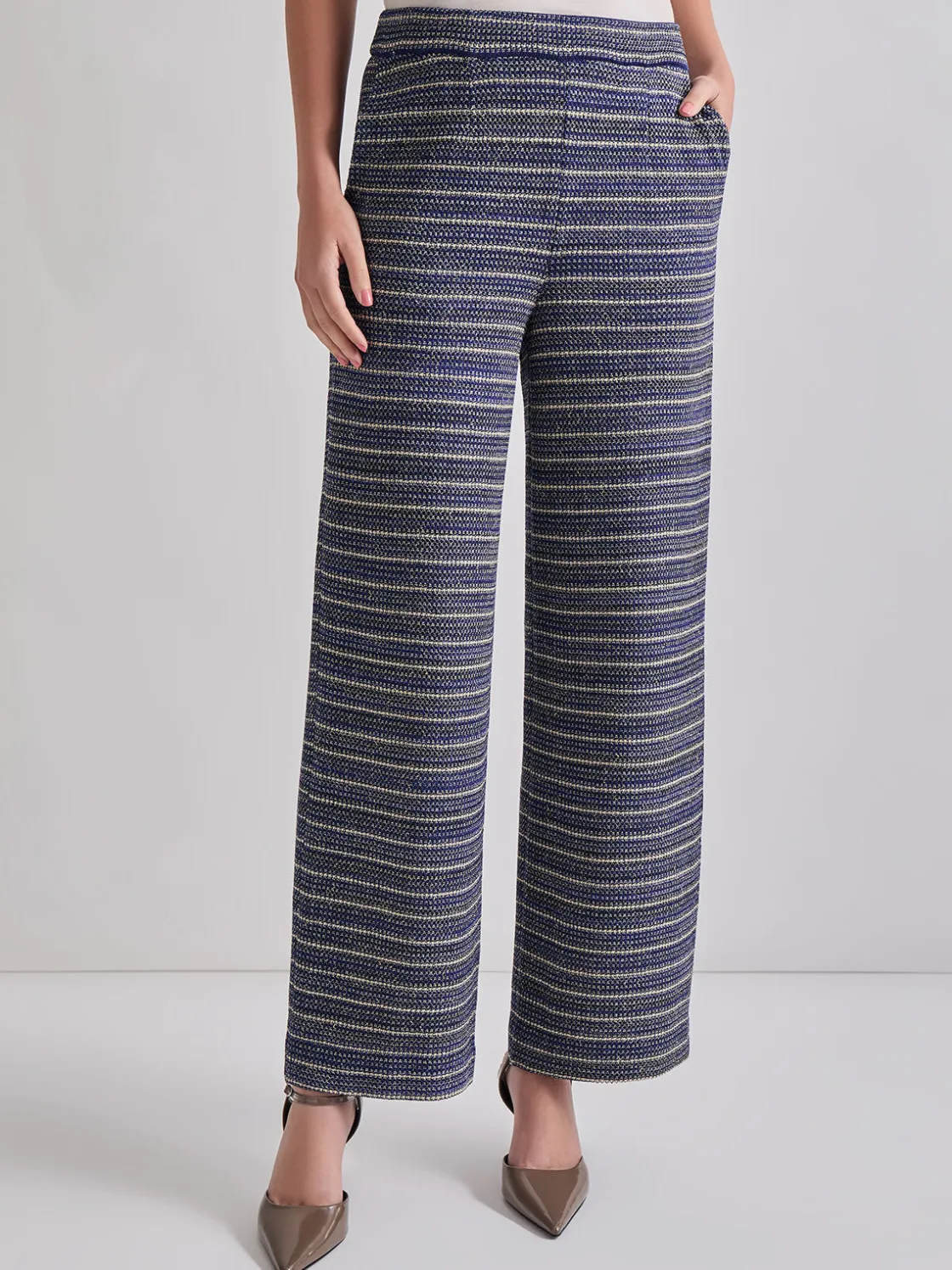 Misook Pants & Shorts|Tweed Knit Straight Leg Pant