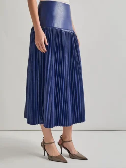Misook Skirts|Vegan Leather Accordian Maxi Skirt