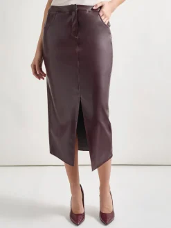 Misook Skirts|Vegan Leather Pencil Skirt