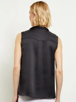 Misook Blouses & Shirts|Tops & Tees|Waterfall Ruffle Crepe de Chine Blouse